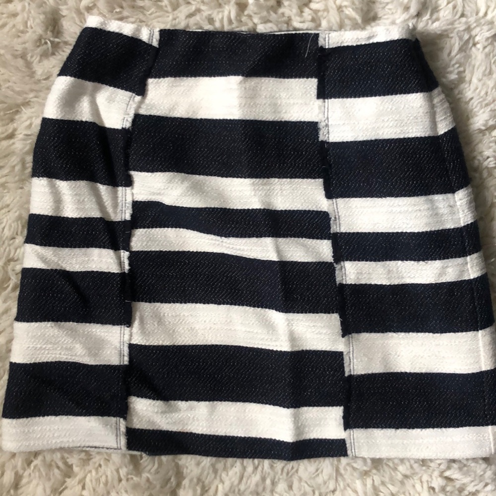 Navy and white skirt